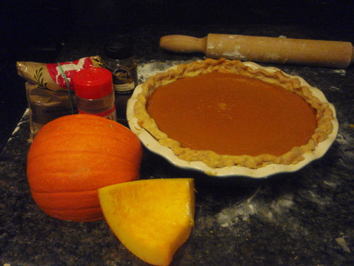 Fresh Pumpkin Puree Pie with Indian Spices