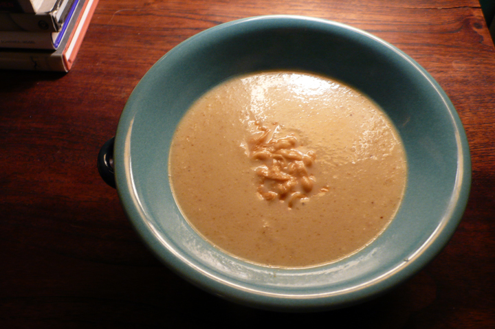 Roasted Cauliflower Soup with Saffron