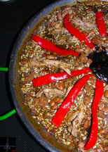 Rustic muddy duck paella