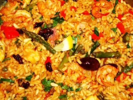 Paella with a Moroccan Twist