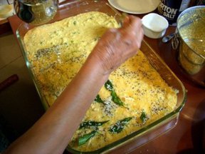 Dadi's Handvo (savory lentil cakes)
