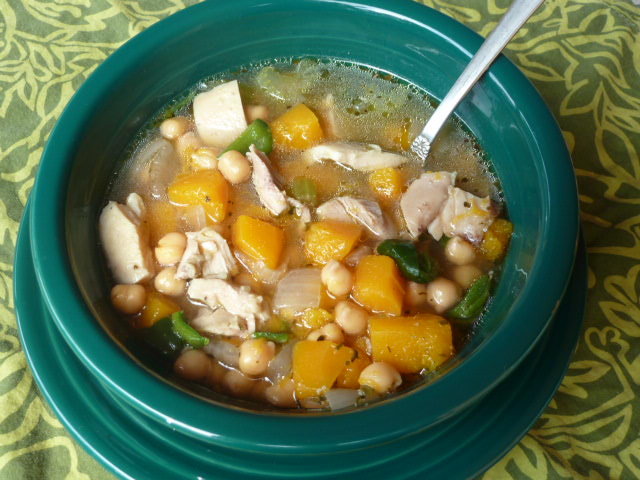Spicy Butternut Squash & Chicken Soup