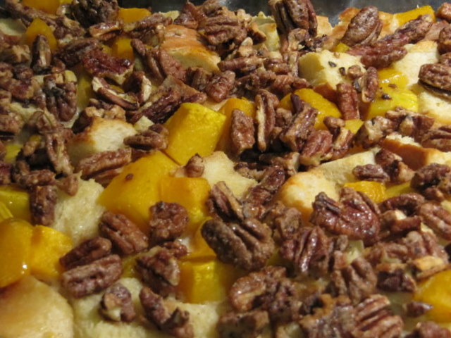 Gingered Butternut Bread Pudding with Coconut and Maple 