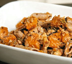 Butternut Penne with Feta and Pecans