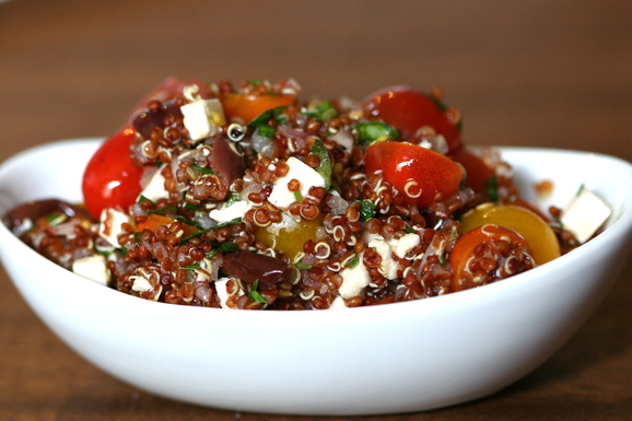 Warm Red Quinoa & Squash Salad