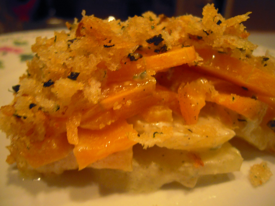 Savory Butternut and Yukon Gold Gratin