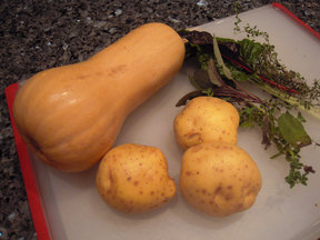 Savory Butternut and Yukon Gold Gratin