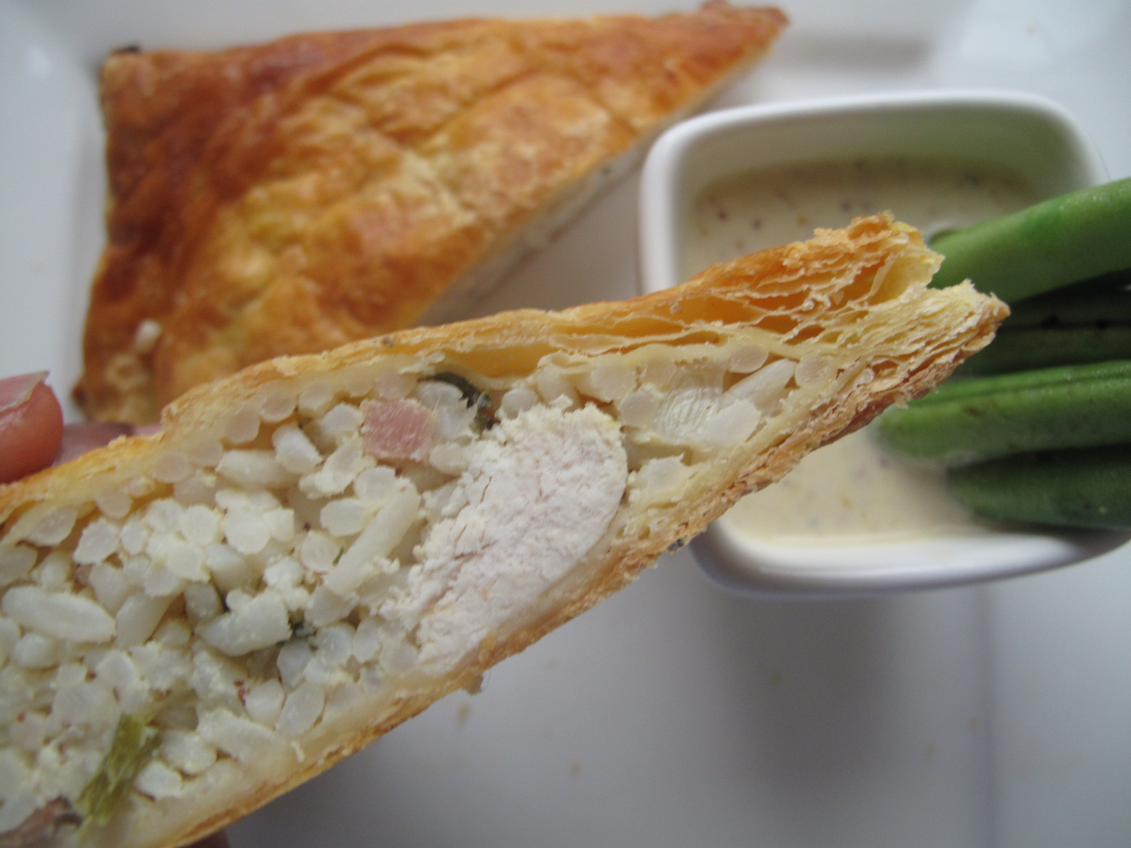 Chicken and Mustard Puff Pockets