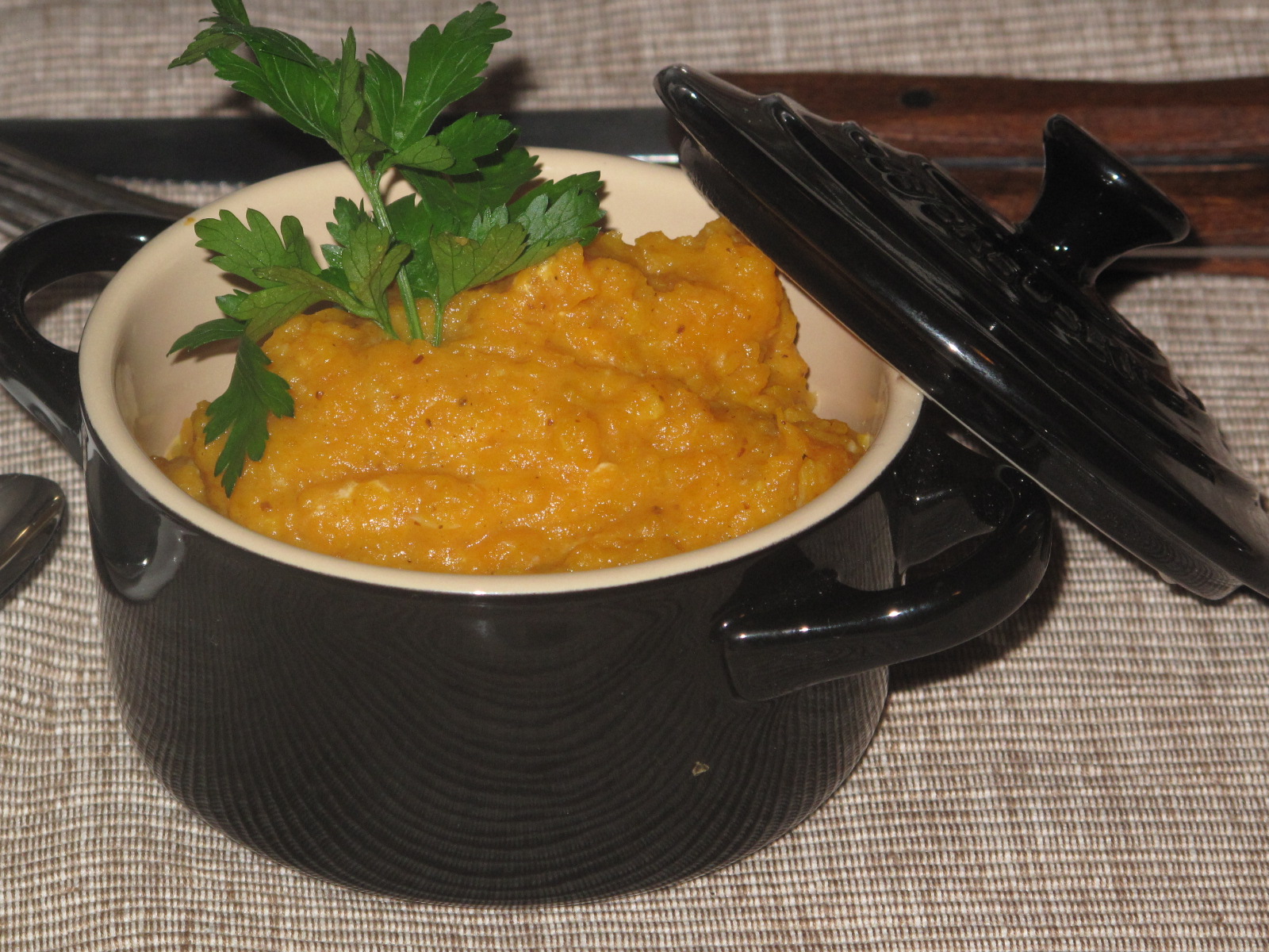 Cumin-scented puree of  Autumn 'oranges' 