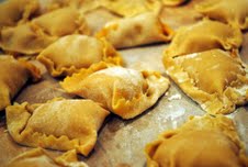 Butternut and amaretto tortelli with brown sage butter