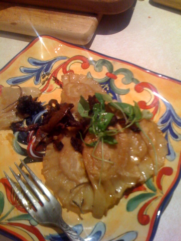 Butternut Squash Perogies with Caramelized Red Onion & Apple