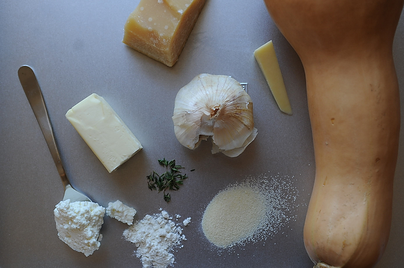 Butternut Squash and Roasted Garlic Galette