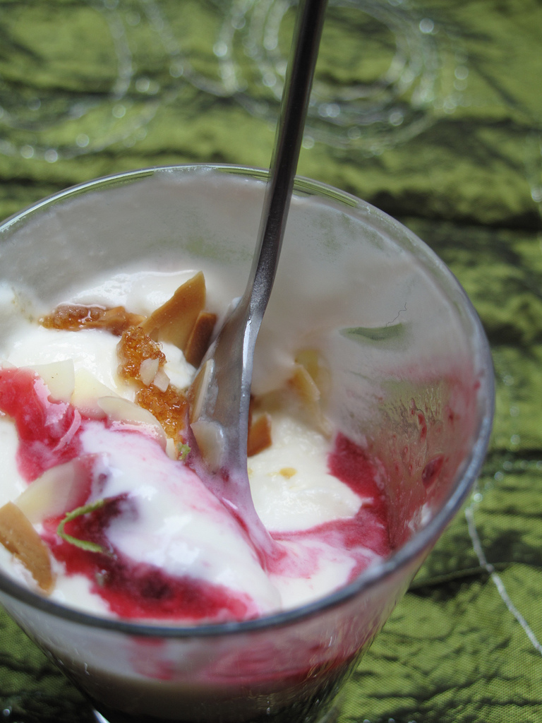Blackberry cream & jelly verrines