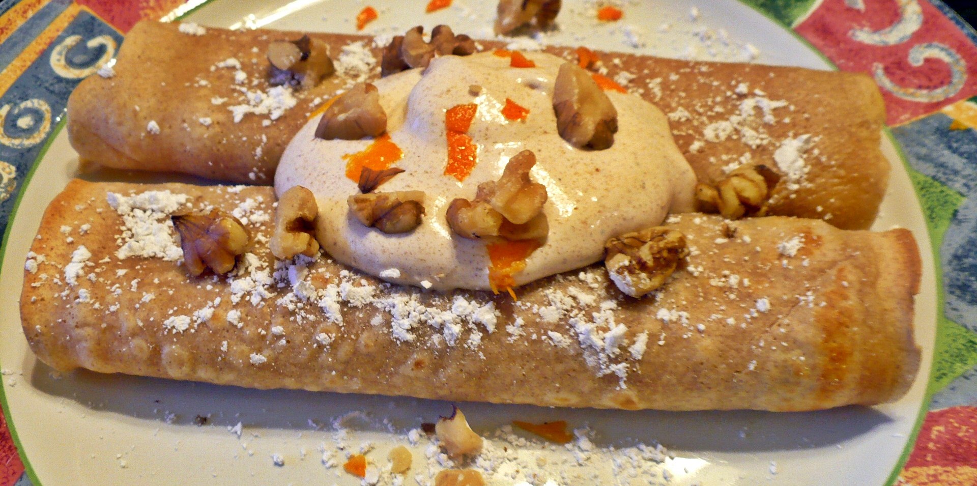 Citrus Sweet Potato Whole Wheat Crepes with Spiced Topping Recipe on Food52