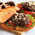 Sweet Chili & Tomato Conserve Burger with Portobello Mushrooms