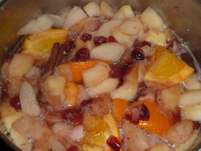 Spice Cake with Winter Fruit Compote