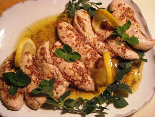 Maggie's Chicken Tenders with Savory Mustard Glaze