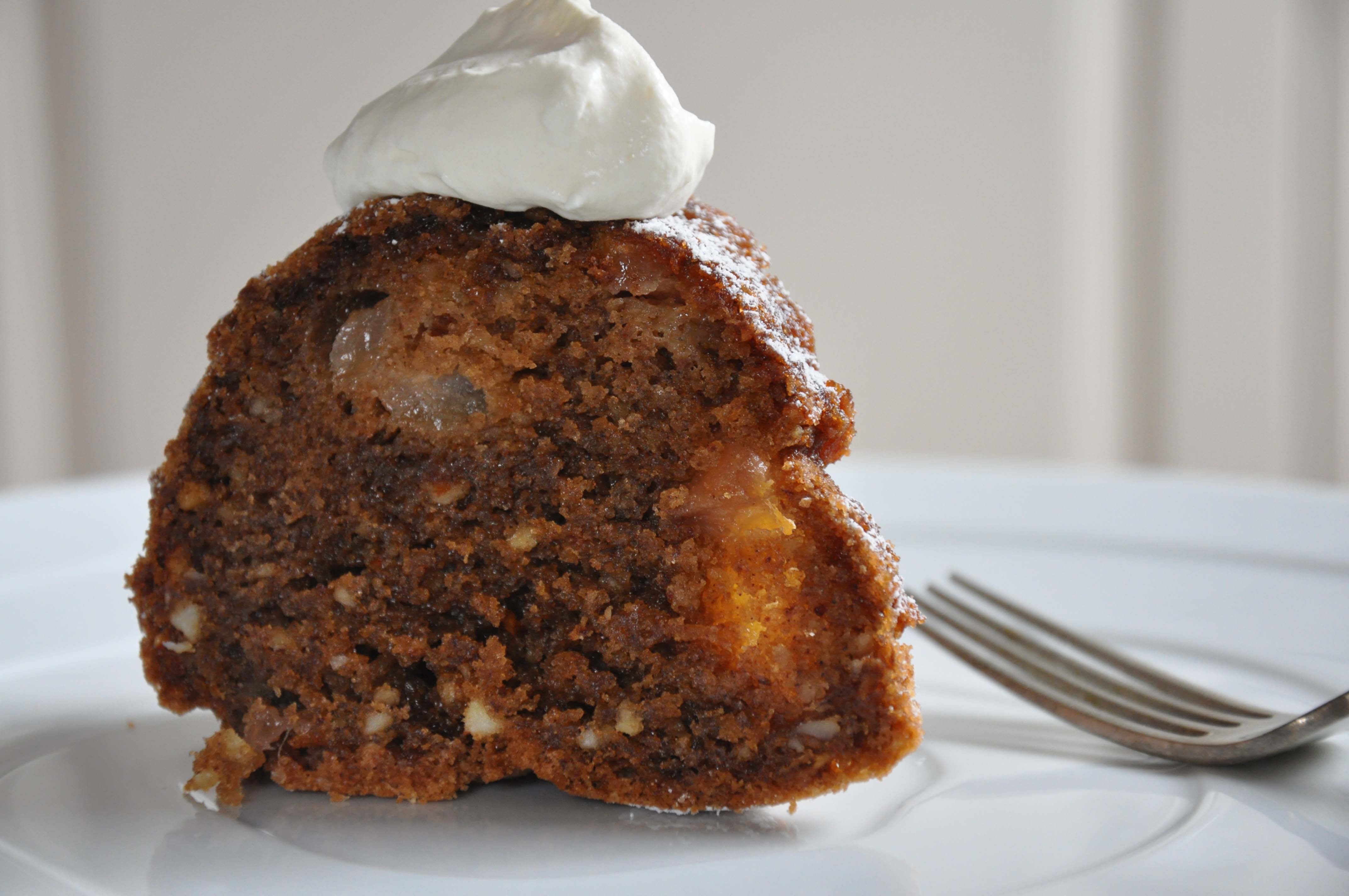 Pear and Almond Cake with Spikey Cream