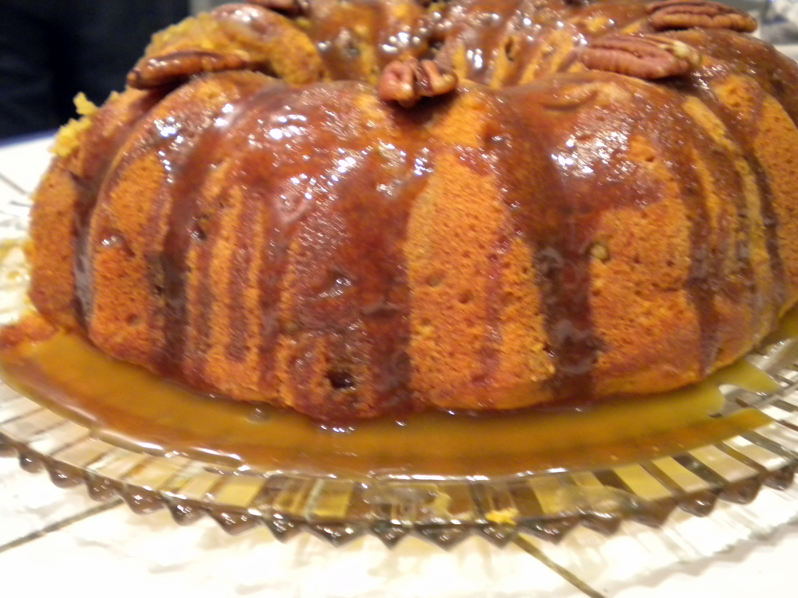 Sweet Potato Buttermilk Bundt Cake with Brown Sugar Bourbon Glaze