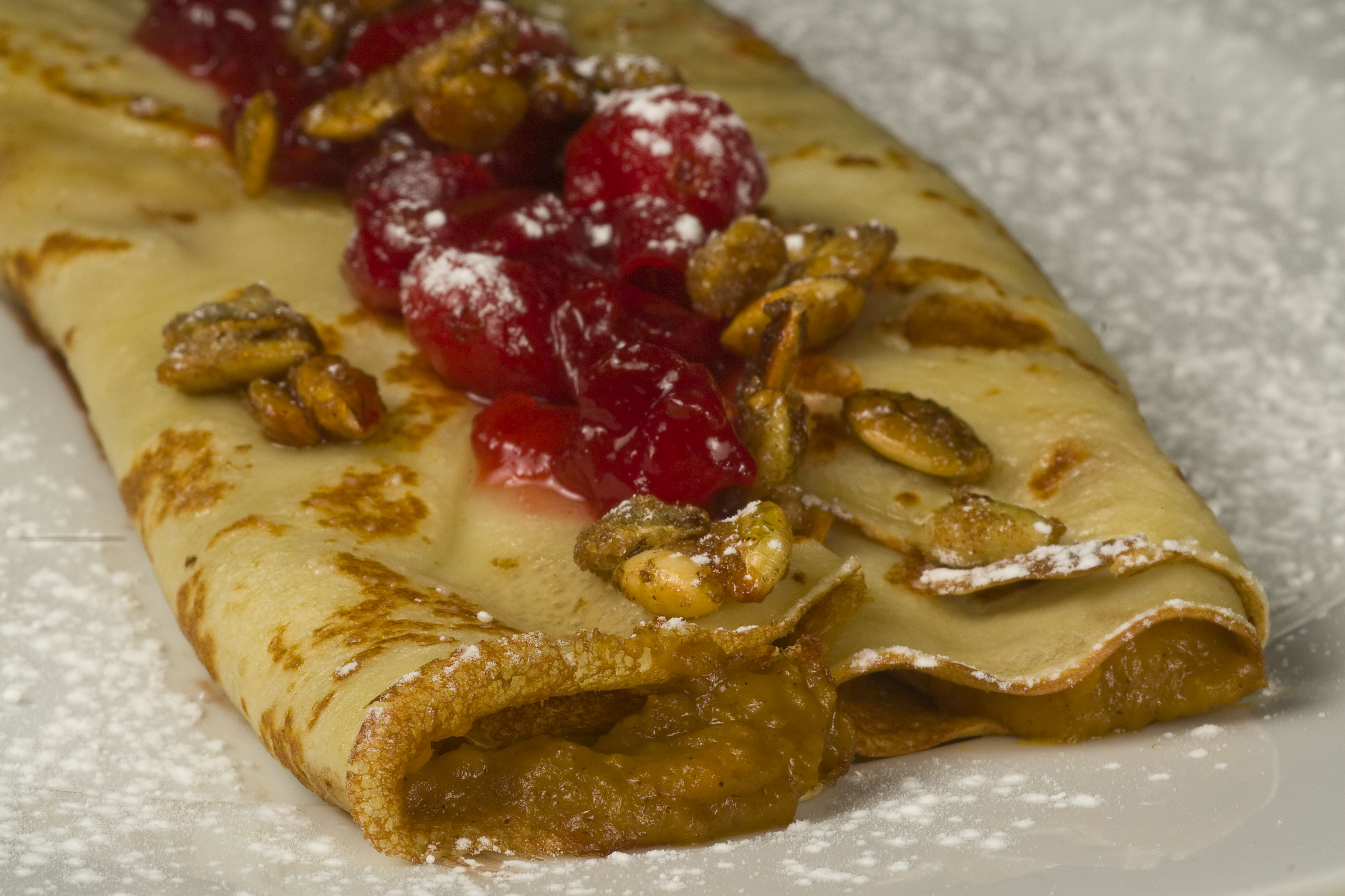Pumpkin Cranberry Crepes