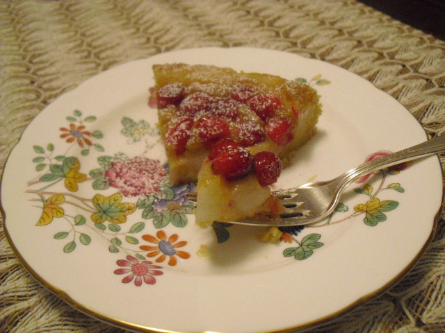 Pear-Cranberry Upside Down Cake