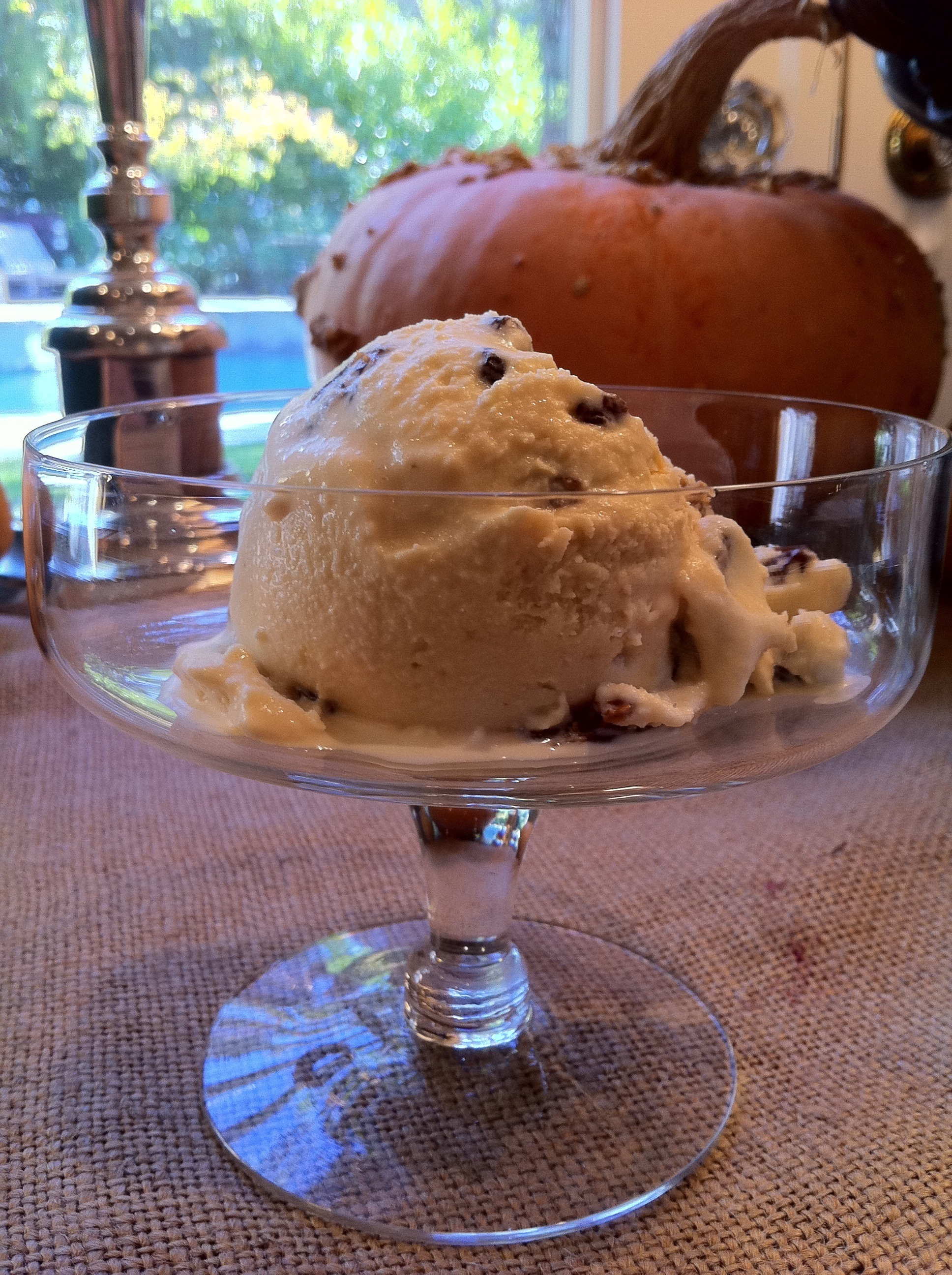 Black Strap Rum Raisin Ice Cream with shortcakes