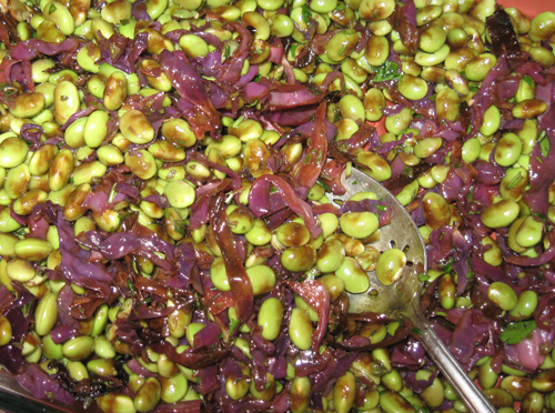 Edamame Salad with Red Cabbage