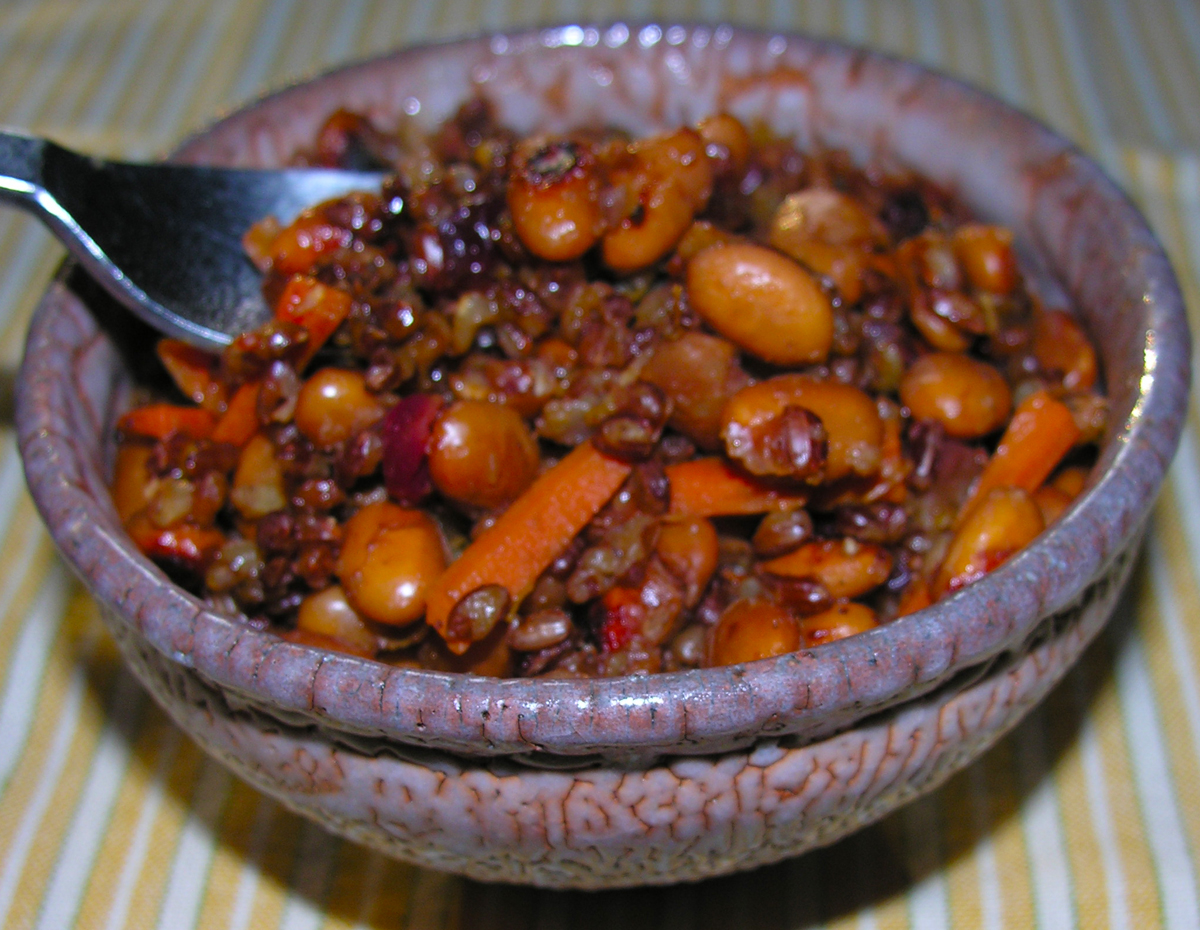 Cranberry Blood Red Orange, Red Lentils, and Red Bhutanese Rice