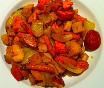 Roasted Curried Root Vegetables