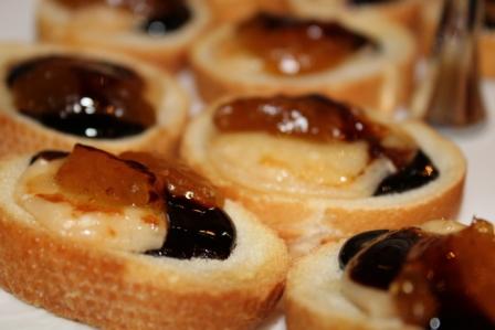French baguette, with Parmigiano Reggiano Cheese, Italian Organic Fig preserve and Balsamic Glaze