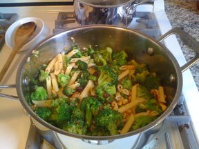 Penne with Broccoli, Raisins, and Walnuts