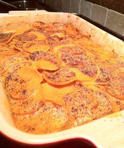 Spicy Sweet Potato-Coconut Gratin