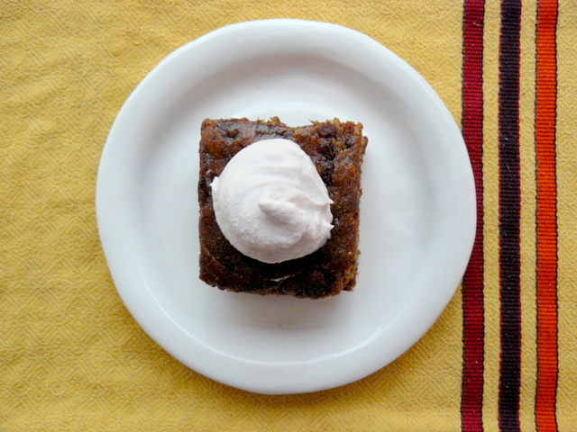 Spiced Date Cake with Mulled Wine Mascarpone Cream