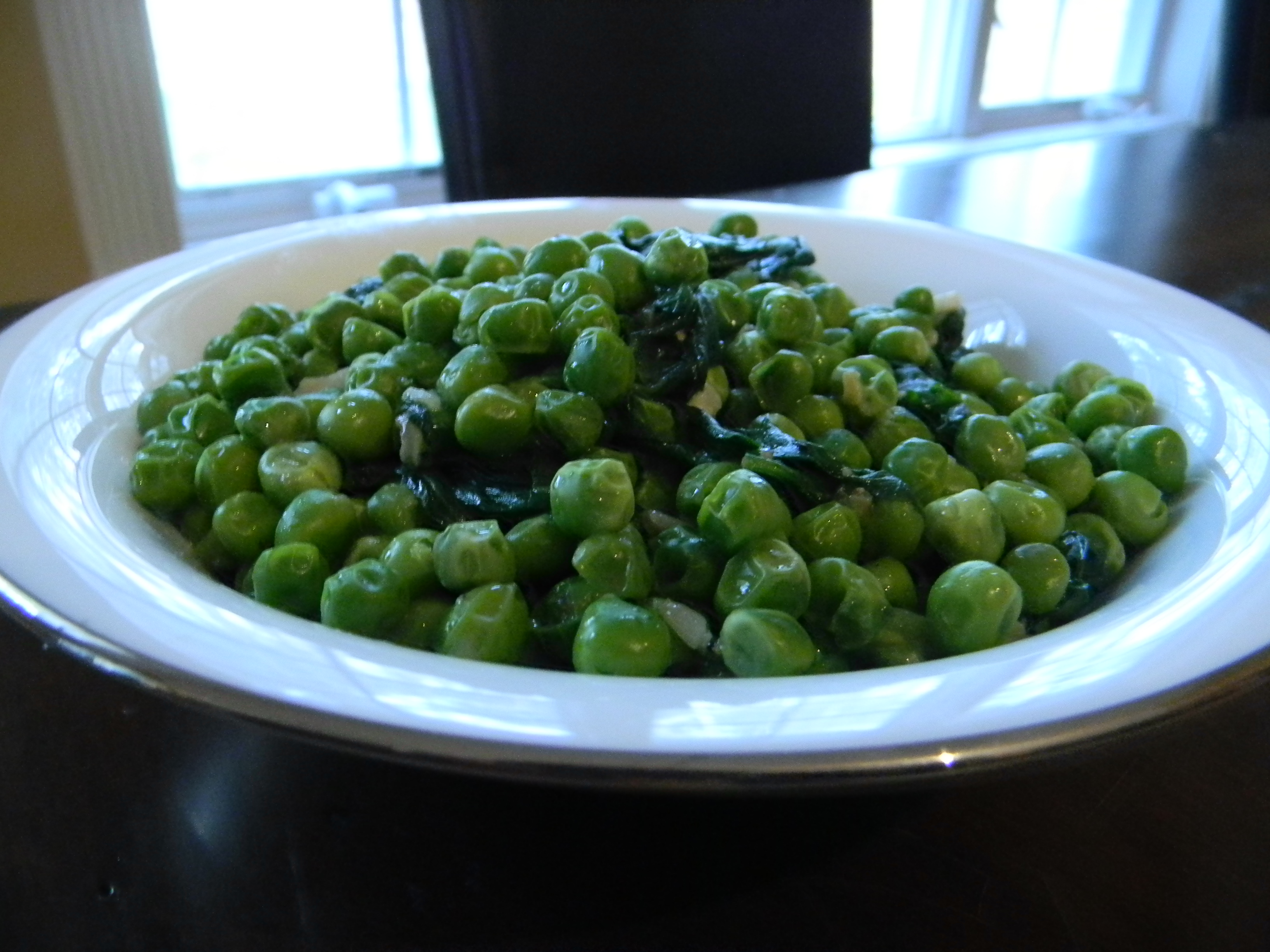 Peas, Spinach and Shallots