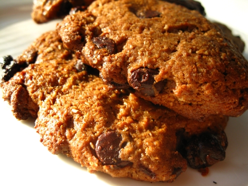 Chocolate Chip, Hazelnut Chocolate and Cream cheese Cookies