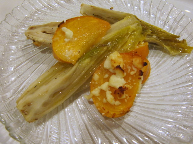Roasted Endive with Persimmon, Citrus and Feta