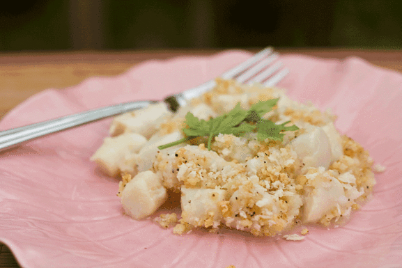Baked and Breaded Scallops