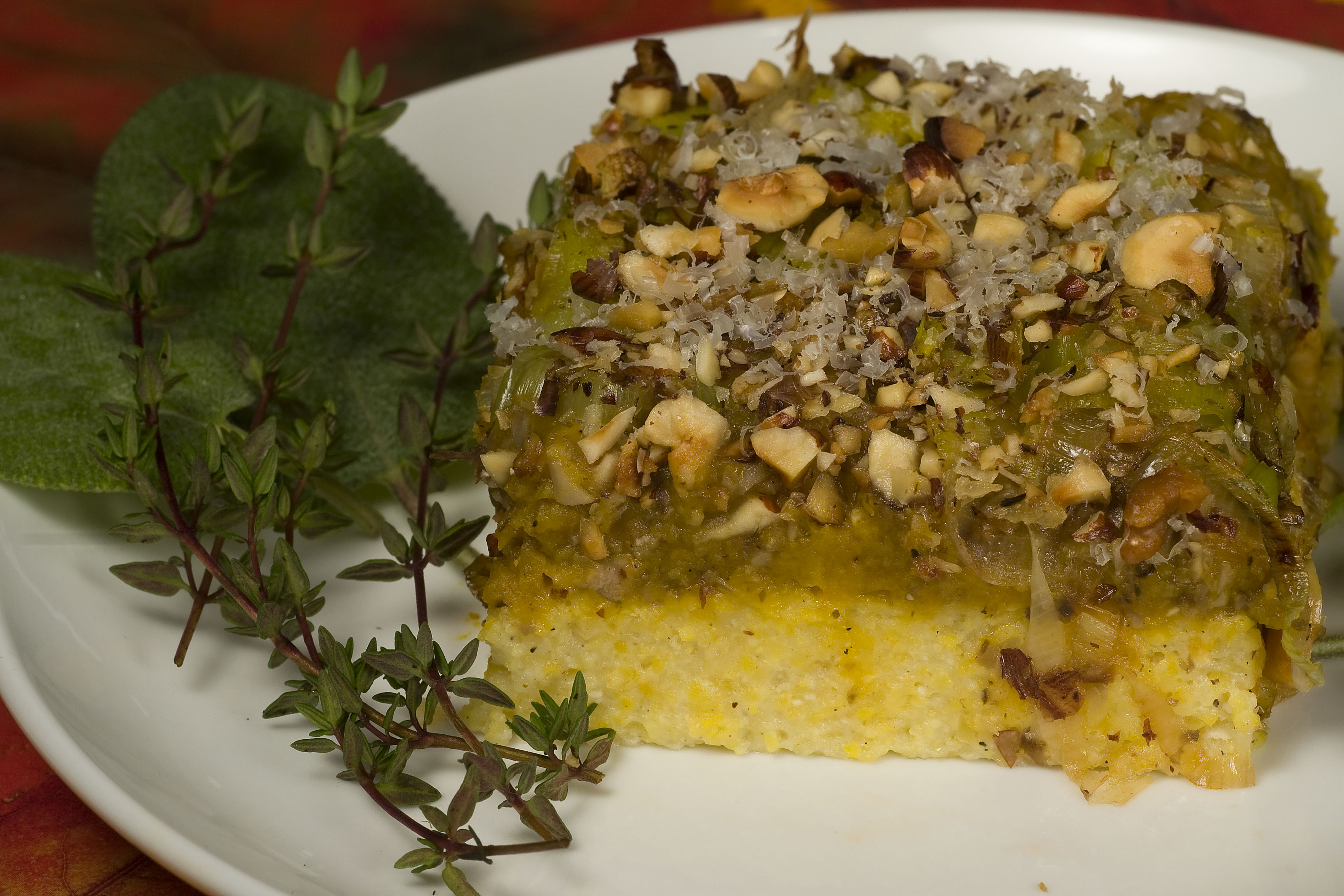 Butternut-Mushroom Polenta Casserole