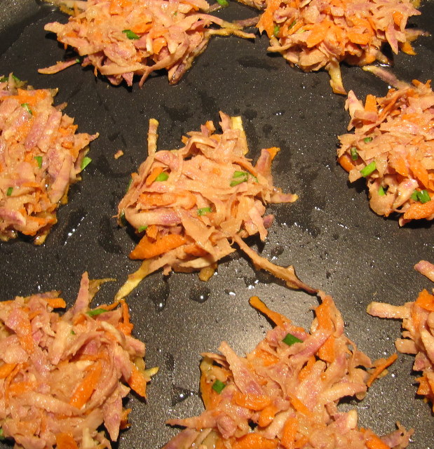 Silver Dollar Sweet Potato Pancakes for Calder