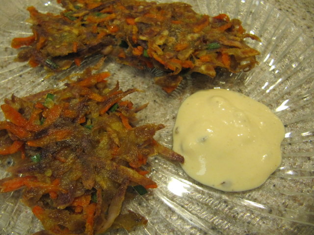 Silver Dollar Sweet Potato Pancakes for Calder