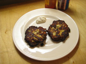 Green Chile and Chorizo Potato Pancakes