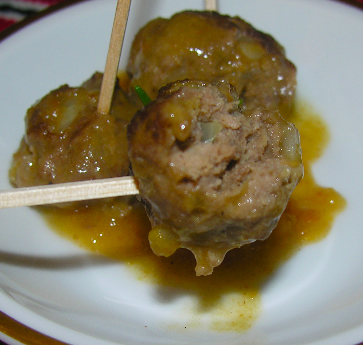 Sauerbraten meatballs 