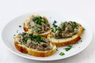 Mushroom and Chestnut Pate with Goat Cheese