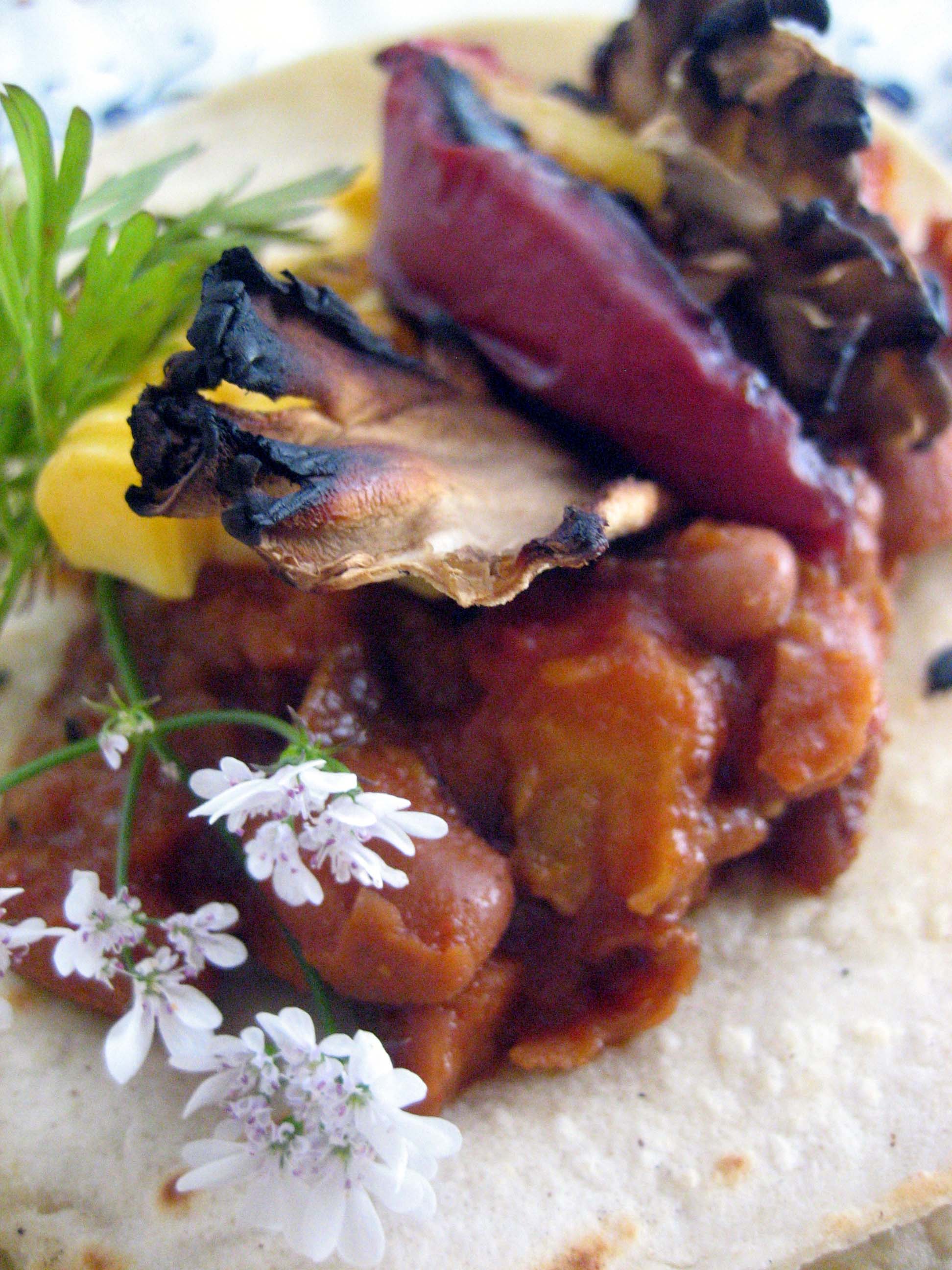 Peachy Chili Bean Tacos