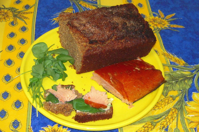Guinness Bread with Butter and Smoked Salmon