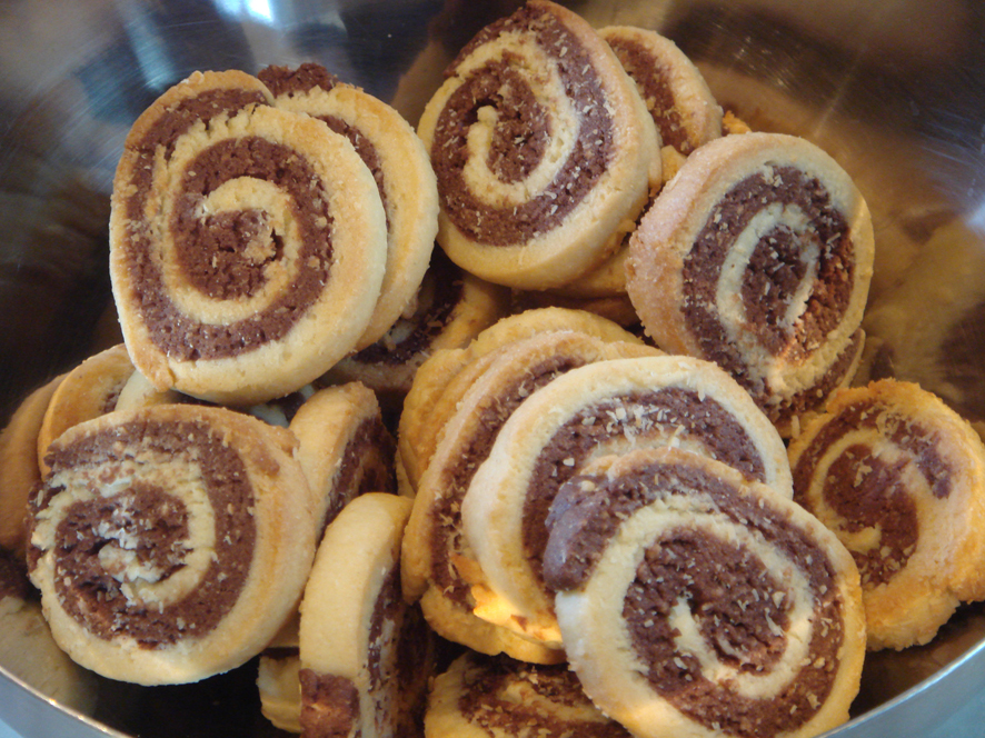 Chocolate and Coconut Pinwheels