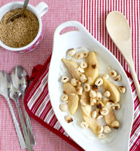 Creamy White Polenta with Buttered Apples and Hazelnuts