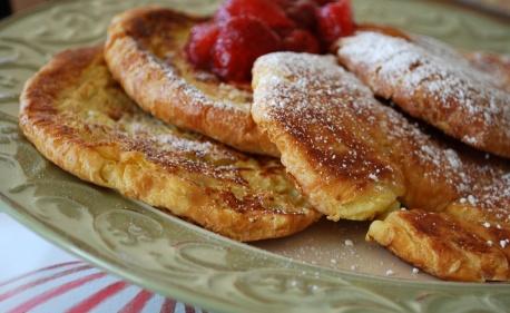 Croissant French Toast with Boozy Sauteed Bourbon Pears
