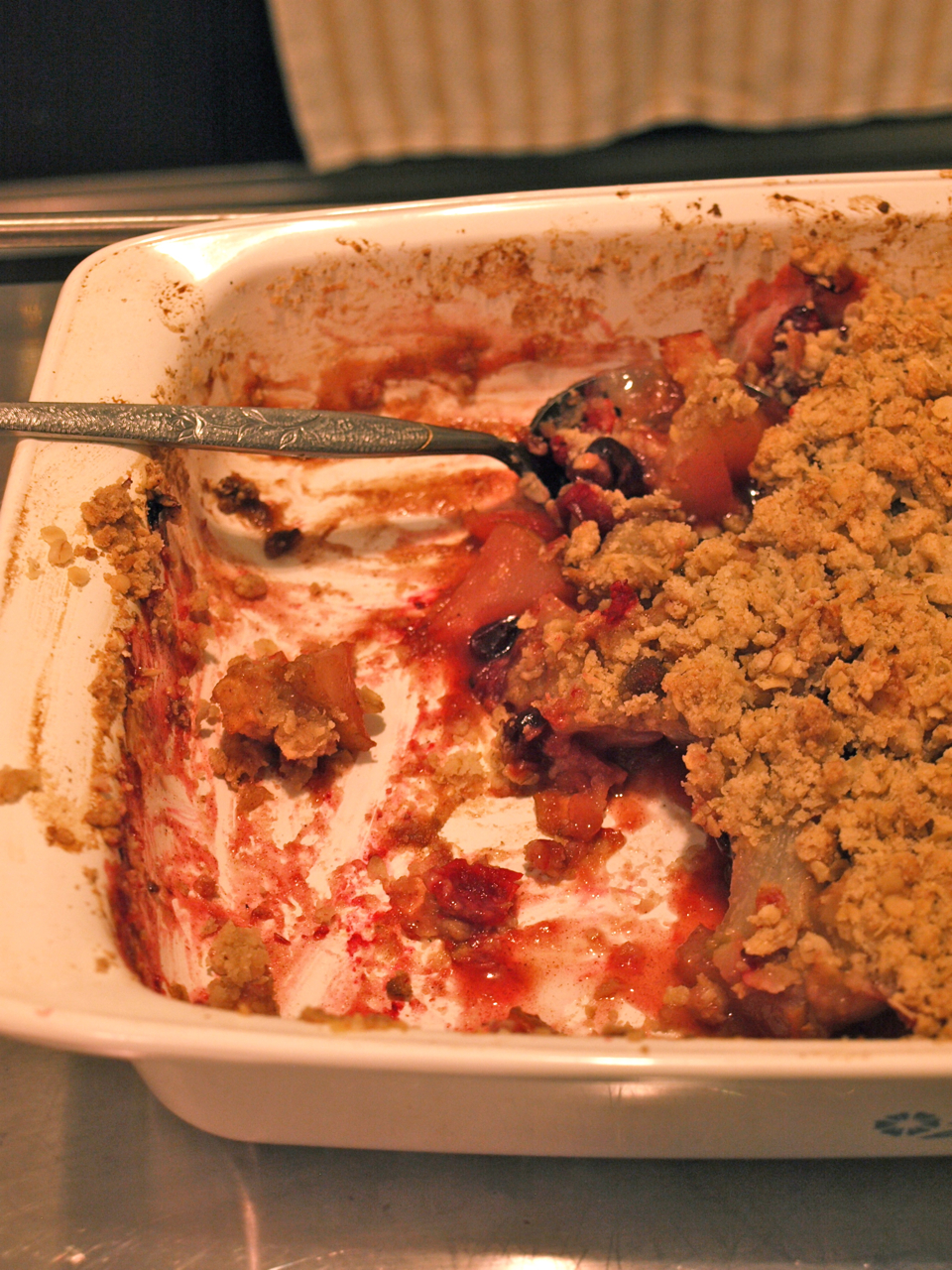 Breakfast Crisp with Apples, Pears, and Cranberries