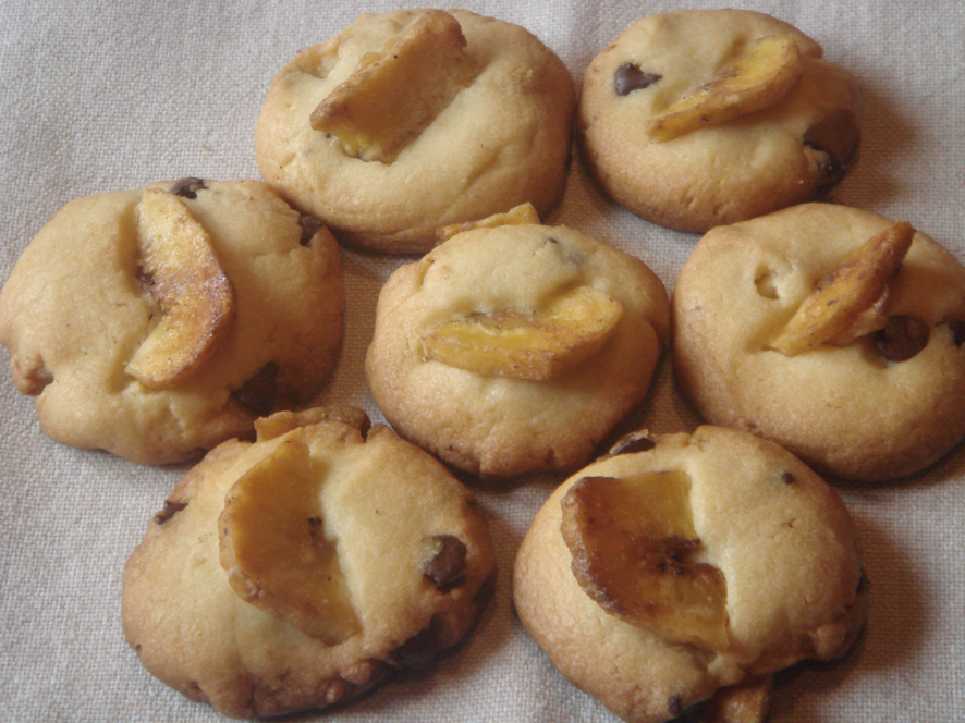 Chocolate and Banana Cookies